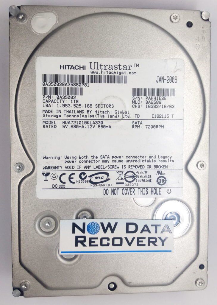 Hitachi 1 TB HUA721010KLA330 Desktop Hard Disk Data Recovery